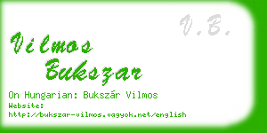 vilmos bukszar business card